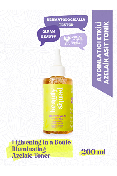 beauty squad Lightening In A Bottle Illuminating Azelaic Toner - Aydınlatıcı Etkili Azelaic Tonik 200 ml