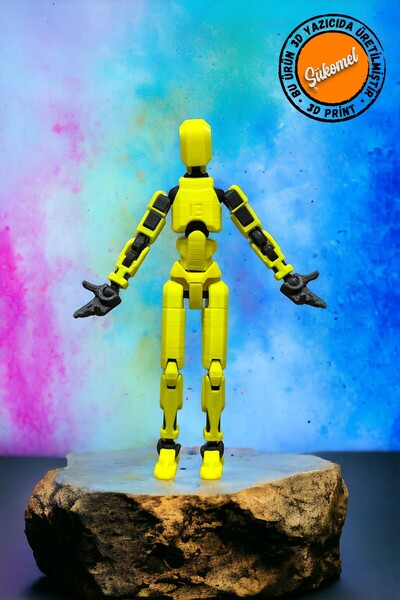 Dummy13 Yellow Black Action Figure All Joints Movable Figure Toy 1Pcs