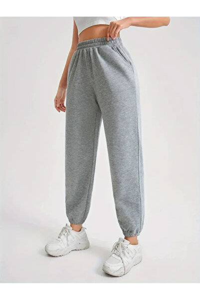 CAONNES Γκρι αθλητική φόρμα με ελαστικά τελειώματα στα πόδια, ύφασμα που απομ...