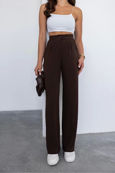 PALAZZO Foster High Waist Lycra Palazzo Fabric Pants, Stretch Fabric Trousers