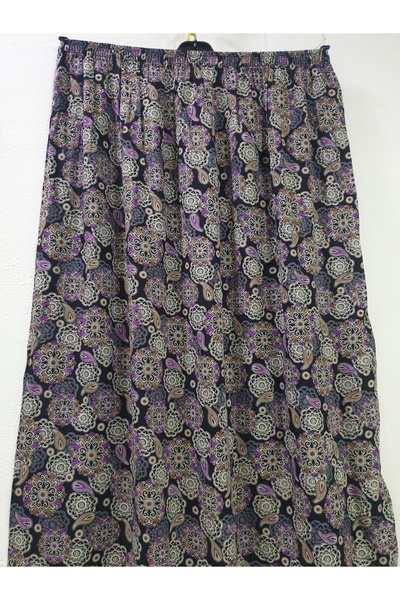 sercan konfeksiyon KADIN TEK PARÇALI BASMA VİSKON BATTAL ETEK