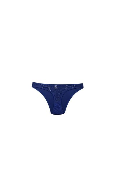 STORMED Navy Blue Lace Brazilian Women's Panties - 1004