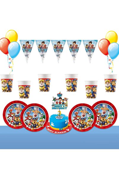 Parti Evreni Paw Patrol Doğum Günü Parti Seti 8 Kişilik