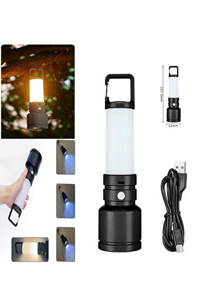 harry ŞARJLI HEM EL FENERİ HEM KAMP LAMBASI OLABİLEN 500 LÜMEN 3W+SMD LED ANA...