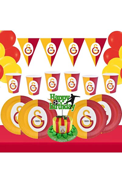 Parti Evreni Galatasaray Doğum Günü Parti Seti 8 Kişilik