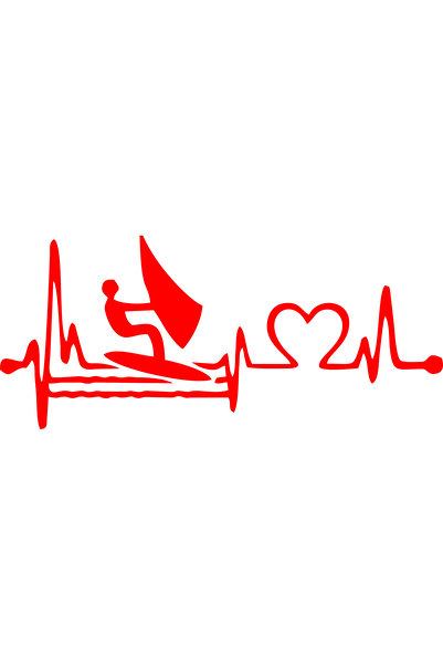 Birim Matbaa Surfing Pulse Auto Sticker (20X 9 cm)