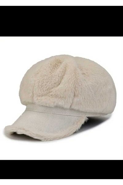 Betülce Trend Plush Fur Cap Hat