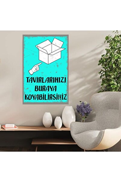 DURUSOY Ξύλινη ρετρό αφίσα από MDF, Αστεία ατάκες, Γραφές τοίχου, Τοπίο, Ιστο...