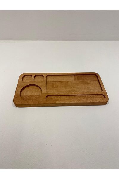 YAT Design Crafts Wooden Sushi Plate - Presentation Plate 5 Compartments