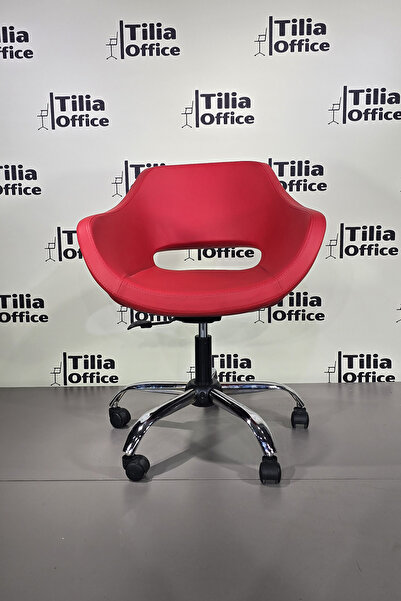 Tilia Monaco Çalışma Kesim Koltuğu Yonca Tekerlekli Krom Ayak