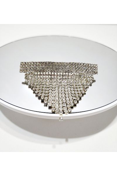 ARBABAG&ACCESSORY Agrafă de păr pentru femei cu piatră de cristal argintiu