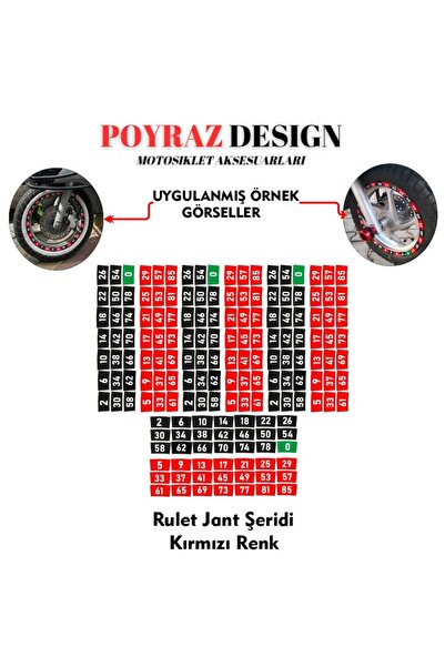 Genel Markalar Rulet Jant Şeridi Motosiklet Aksesuar Jant Şerit RULET TEMALI 1