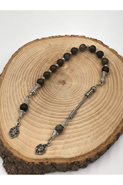 Mariposa Line مسبحة زازا الطبيعية مع حجر اللابرادوريت