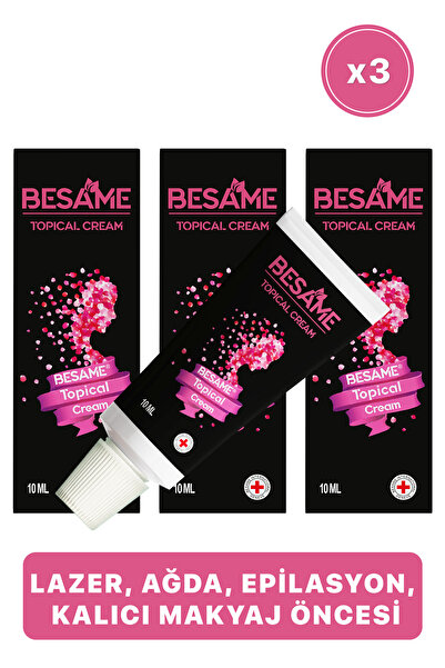 Besame Microblading, Lazer, Sir Ağda, Kalıcı Makyaj Öncesi Topical Cream 10 m...