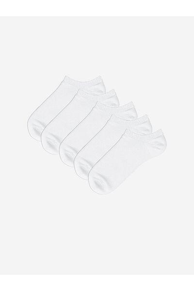 LC Waikiki New Season Women's Plain Booties Socks 5 Pack - S53773Z8