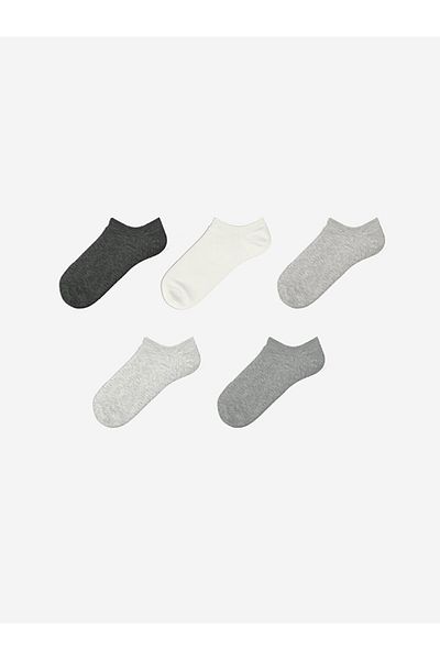 LC Waikiki New Season Women's Plain Booties Socks 5 Pack - S59779Z8