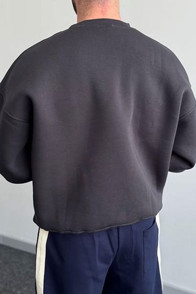 Moderk Men's Oversize Crew Neck Sweatshirt - 3 Thread