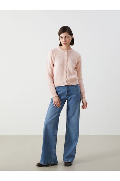 LC Waikiki Crew Neck Women's Knitwear Cardigan