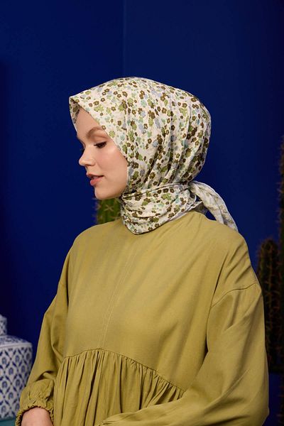 İpekhan Μαλακό κασκόλ Grey Olive - Marrakech Collection 1193-26