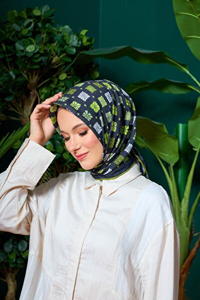 İpekhan Колекція Marrakech М'яка шарф чорно-зелена 1204-15