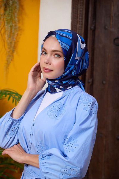 İpekhan Μαλακό κασκόλ Marrakech Collection Midnight Blue 1197-08