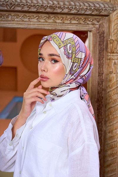 İpekhan Marrakech Συλλεκτικό Μαλακό Κασκόλ Πούδρα Ροζ 1202-11