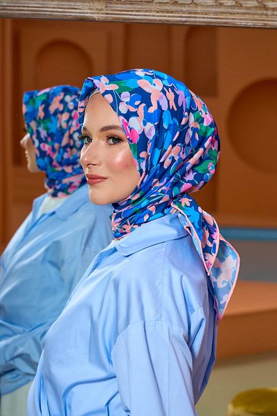 İpekhan Marrakech Koleksiyon Soft Eşarp Kobalt Mavi 1200-06