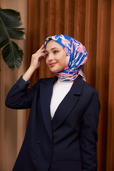 İpekhan Nature Iris Soft Scarf Night Blue Powder 1160-11