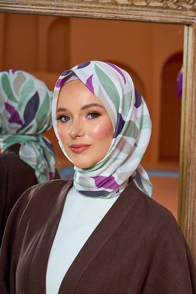 İpekhan Marrakech Συλλεκτικό Μαλακό Κασκόλ Water Green Purple 1201-06