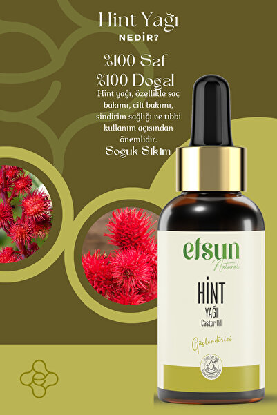 Efsun Natural Hint Yağı %100 Saf ve Doğal Soğuk Sıkım 30 ml