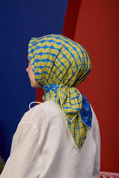 İpekhan Μαλακό κασκόλ Marrakech Collection Χρυσό Μπλε 1194-07