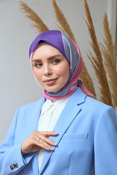 İpekhan Μαλακό κασκόλ Summer Shine Collection - Pink Purple 1190-12