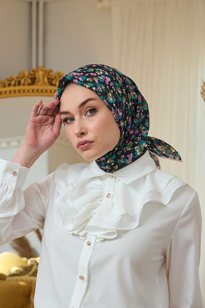 İpekhan Μαλακό κασκόλ Μαύρη πούδρα - Summer Sparkle Collection 1191-12