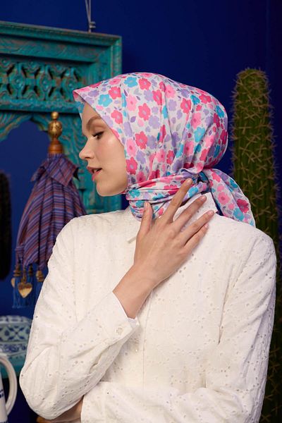 İpekhan Μαλακό κασκόλ Marrakech Collection Ροζ Λιλά 1192-05