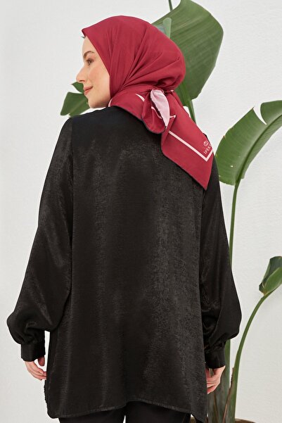 İpekhan Κασκόλ Βουργουνδίας Βαμβακερή Βισκόζη - Απλό σχέδιο