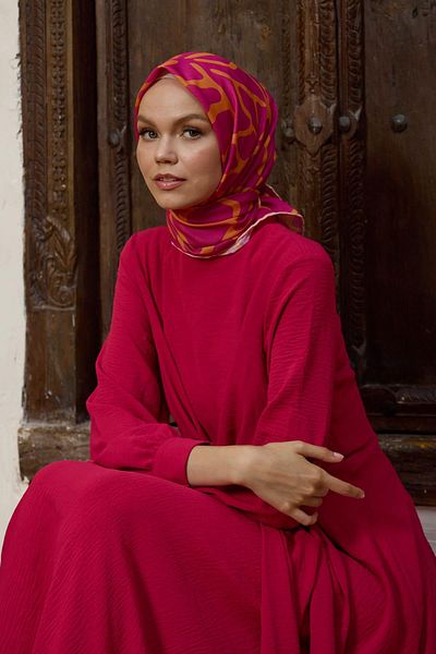 İpekhan Μαλακό κασκόλ Marrakech Collection Rose Pink Salmon 1196-10