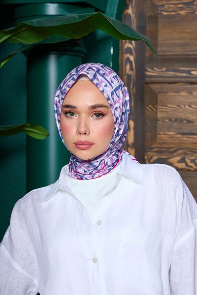 İpekhan Μαλακό κασκόλ Marrakech Collection Ροζ Μωβ 1203-09