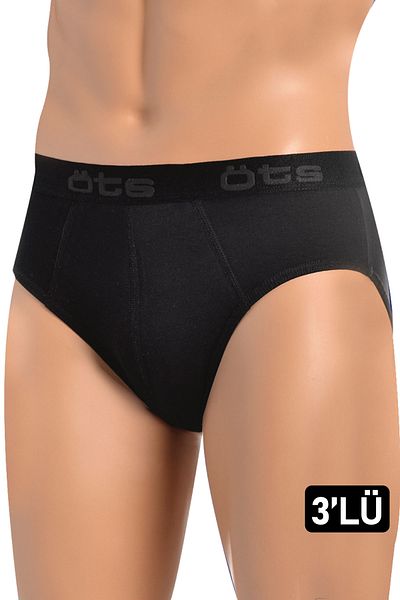 Öts Ανδρικά μαύρα σλιπ Lycra 3 τεμαχίων
