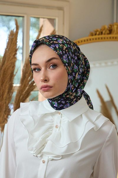 İpekhan Summer Sparkle Collection Μαλακό Κασκόλ Navy Blue Green 1191-09