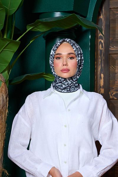 İpekhan Μαλακό κασκόλ Marrakech Collection Σκούρο Γκρι Μαύρο 1203-03
