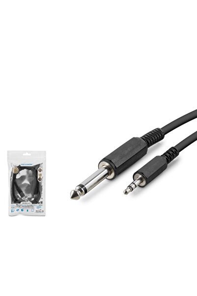 HADRON Hdx1055 3.5 mm to 6.35 mm Stereo Jack Cable 1.5 m Black