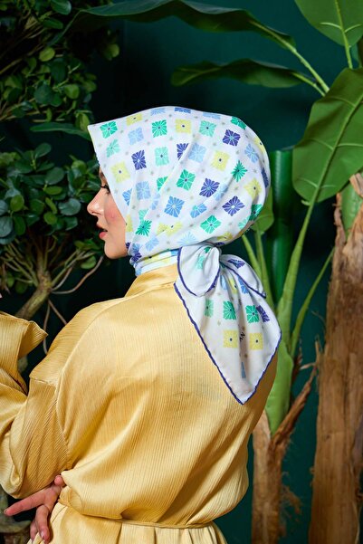 İpekhan Колекція Marrakech М'який шарф білий фіолетовий 1204-03