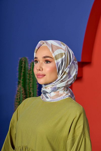İpekhan Marrakech Συλλεκτικό Μαλακό Κασκόλ Mink Lilac 1206-14
