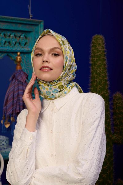 İpekhan Marrakech Συλλεκτικό Μαλακό Κασκόλ Mustard Grey 1192-03