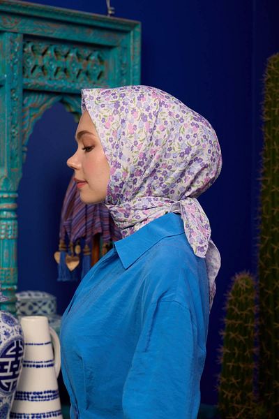 İpekhan Marrakech Συλλεκτικό Μαλακό Κασκόλ Πούδρα Λιλά 1193-21