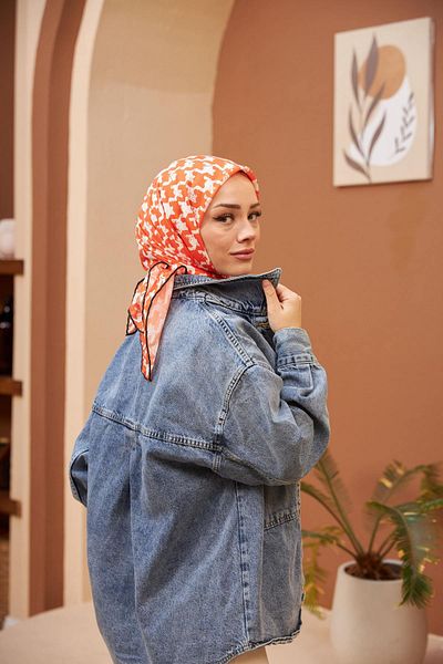 İpekhan Aura Soft Scarf Houndstooth - Πλακάκι 1155-16