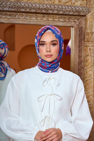 İpekhan Μαλακό κασκόλ Marrakech Collection Blue Mink 1202-01