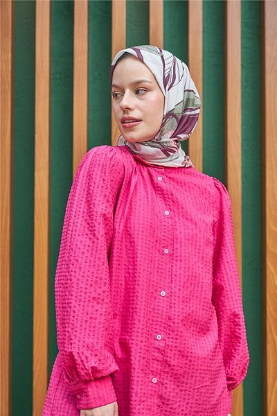 İpekhan Φουλάρι Lotus Cherry Cotton Viscose