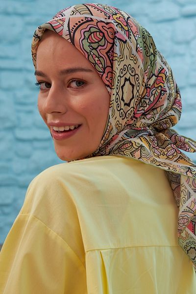 İpekhan Φουλάρι Yakamoz Grass Green Cotton Viscose
