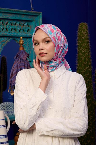 İpekhan Μαλακό κασκόλ Marrakech Collection Ροζ Λιλά 1192-05